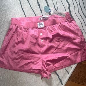 Big Feelings Pink Silk Shorts